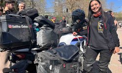 Tek kadın, tek motorla 81 ili gezen Saliha Özkan yolculuğunu tamamladı