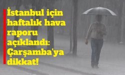 İstanbul için haftalık hava raporu açıklandı: Çarşamba'ya dikkat!
