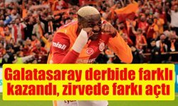 Galatasaray derbide farklı kazandı, zirvede farkı açtı
