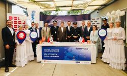 Kazakistan'dan Alanya Havalimanına ilk uçak seferi ve "su takı" seremonisi!