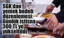 SGK’dan yemek bedeli düzenlemesi: Günlük istisna 300 TL’ye yükseltildi