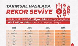 Türkiye'nin tarımsal hasılasında tarihi rekor: 83,2 milyar dolarla Avrupa lideri
