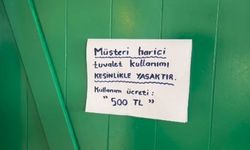 Sosyal medyayı ayağa kaldıran görüntü! WC kullanımı 500 TL