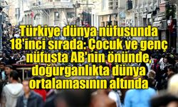 Türkiye dünya nüfusunda 18'inci sırada!