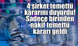 4 şirket temettü kararını duyurdu: Sadece birinden nakit temettü kararı geldi