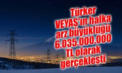 Türker VEYAŞ'ın halka arz büyüklüğü 6.035.000.000 TL olarak gerçekleşti