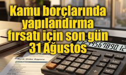 Kamu borçlarında yapılandırma fırsatı için son gün 31 Ağustos