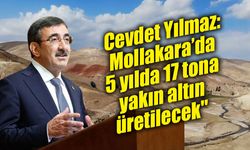 Cevdet Yılmaz: "Ağrı Mollakara’da 5 yılda 17 tona yakın altın üretilecek"