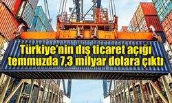 Türkiye’nin dış ticaret açığı temmuzda 7,3 milyar dolara çıktı