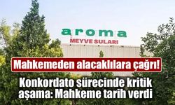 Aroma’da konkordato süreci devam ediyor: Mahkemeden alacaklılara çağrı