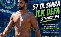 Büyükşehir güreşçisi tarihi er meydanında