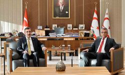 Cumhurbaşkanı Yardımcısı Yılmaz, KKTC Cumhurbaşkanı Erhürman ile görüştü