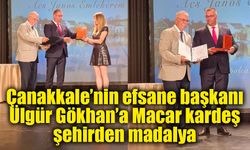Ülgür Gökhan’a Macaristan’da Ács János Anma Madalyası verildi