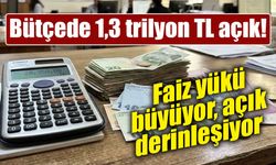 Bütçede 8 aylık açık 1,3 trilyon lirayı aştı