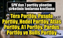 SPK’dan 7 portföy yönetim şirketinin fonlarına kısıtlama