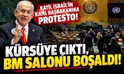 Netanyahu konuşmaya başladı, BM salonu boşaldı! BM'de dikkat çeken protesto