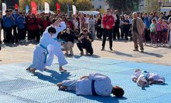 Düzce'de sporcuların gösterileri ilgi gördü
