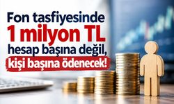 Fon tasfiyesinde 1 milyon TL hesap başına değil, kişi başına ödenecek!