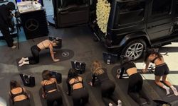 Mercedes bayisindeki yoga görüntüleri gündem oldu! “Rızamız yok” dediler, şikâyetçi oldular!