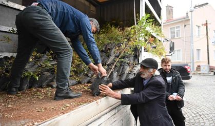Konya Büyükşehir Belediyesi üreticiye sumak fidanı desteğinde bulundu