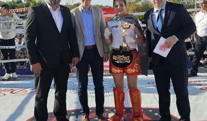 Denizli Kick Boks Galasında sporcular Filistin için ringe çıktı