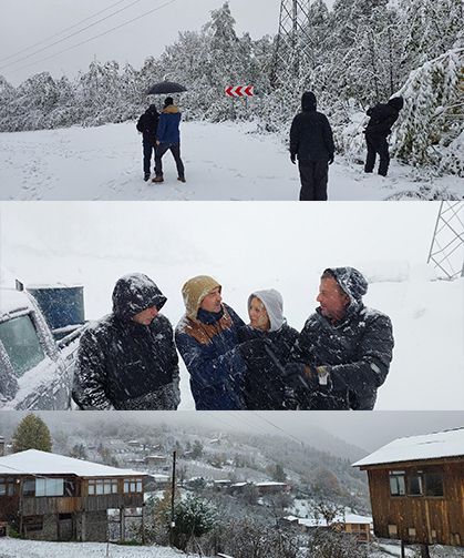 Artvin Macahel'de kar sürprizi: Fransız turistler mahsur kaldı!