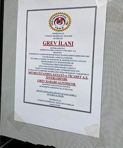 Metro İstanbul çalışanları greve gidiyor