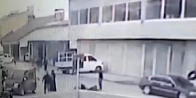 Kayınpederin damadını vurduğu anlar güvenlik kamerasında