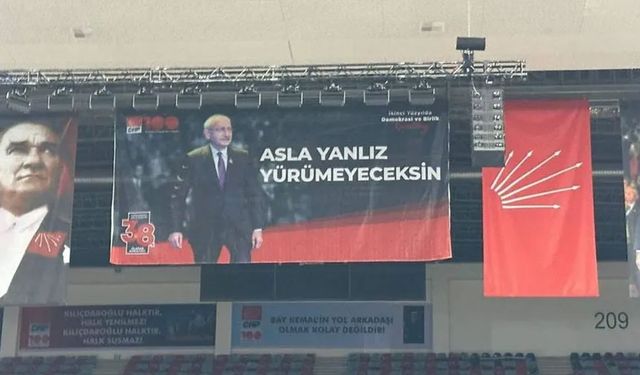 Kurultay öncesi hatalı Kılıçdaroğlu pankartı!