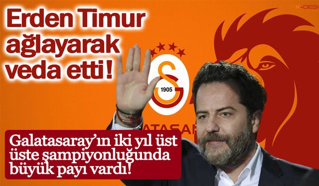 Erden Timur, Galatasaray Sportif A.Ş. Başkan Vekilliğinden ayrıldığını açıkladı