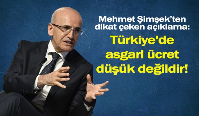 Mehmet Şimşek: Türkiye'de asgari ücret düşük değildir!
