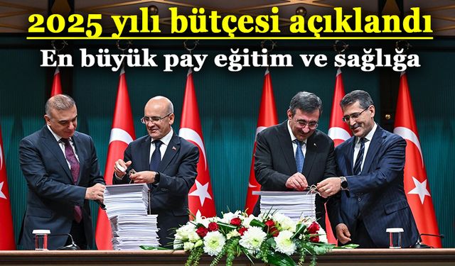 2025 yılı bütçesi açıklandı: En büyük pay eğitim ve sağlık alanlarına ayrıldı