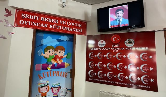 Şehit 18 bebek ve çocuk anısına kütüphane kuruldu