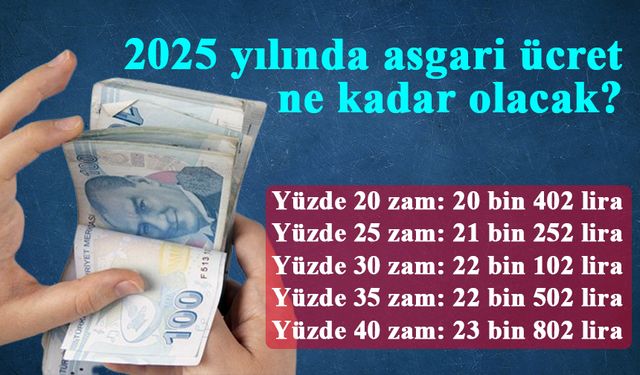 2025 yılında asgari ücret ne kadar olacak?