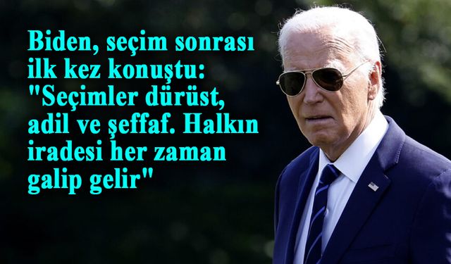 Biden: "Halkın iradesi her zaman galip gelir"