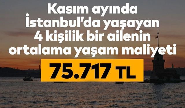 İstanbul’da Yaşam Maliyeti Kasım Ayında Rekor Seviyeye Ulaştı