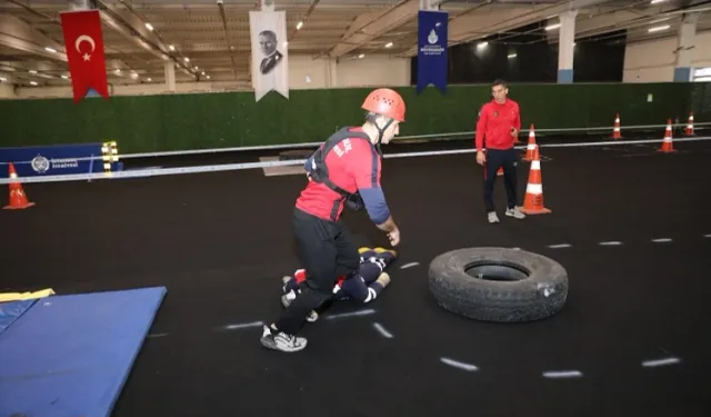 İtfaiye adayları parkura çıktı