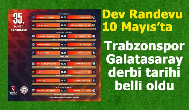 Trabzonspor-Galatasaray derbisinin tarihi belli oldu