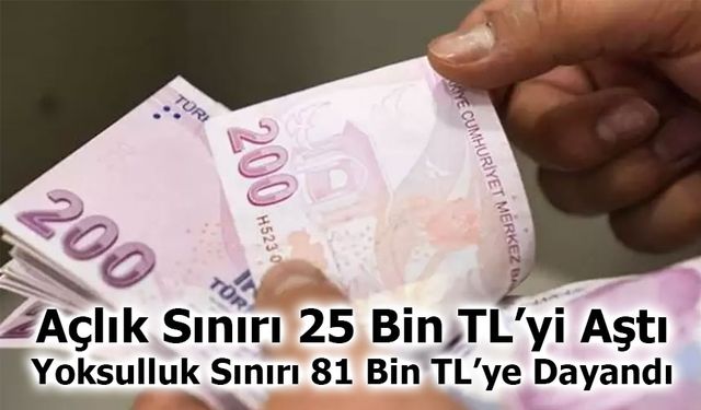TÜRK-İŞ: Açlık Sınırı 25 Bin TL’yi Aştı, Yoksulluk Sınırı 81 Bin TL’ye Dayandı
