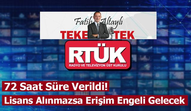 RTÜK'ten Fatih Altaylı’nın YouTube Kanalına 72 Saatlik Uyarı