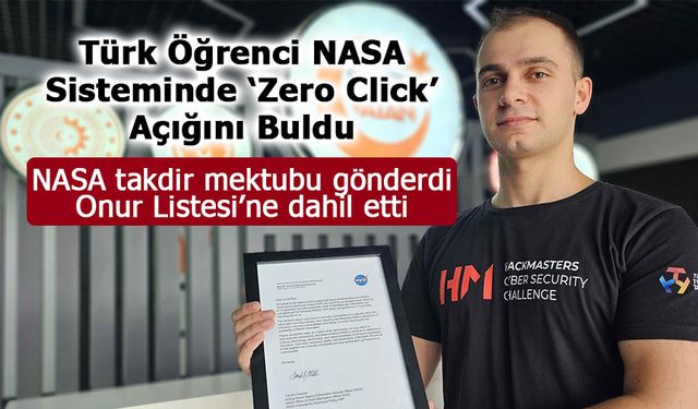 Nasa'nın açığını buldu, Onur Listesine Girdi!
