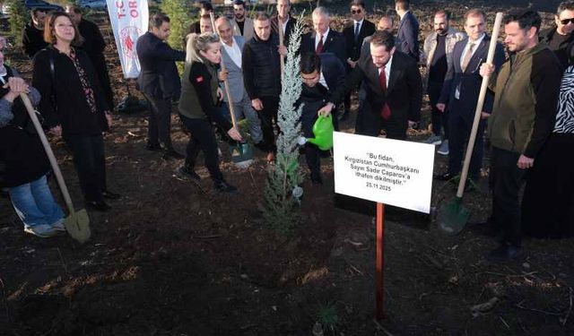 Kırgızistan-Türkiye Dostluğu Bursa’da Fidanlarla Kök Saldı