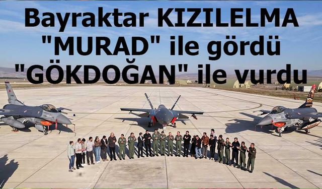 Bayraktar KIZILELMA "hava-hava" füzesiyle hedefi vurdu