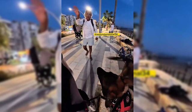 Bankta Köpeğiyle Oturan Genç Kıza "Köpeği Keserim" tehdidi