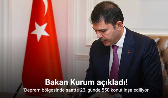 Deprem bölgesinde saatte 23, günde 550 konut inşa ediliyor