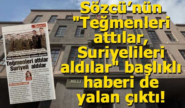 MSB’den Suriyeli asker iddialarına yalanlama!