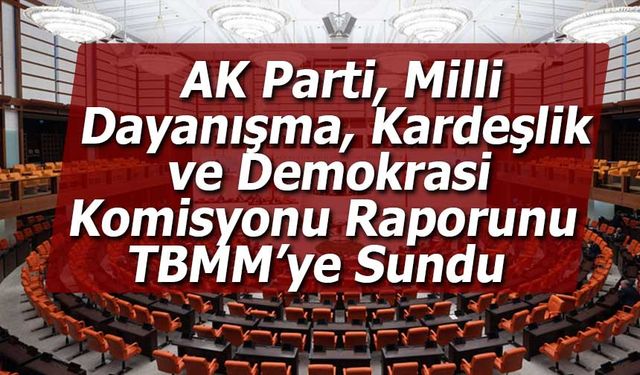 AK Parti, Milli Dayanışma, Kardeşlik ve Demokrasi Komisyonu Raporunu TBMM’ye Sundu