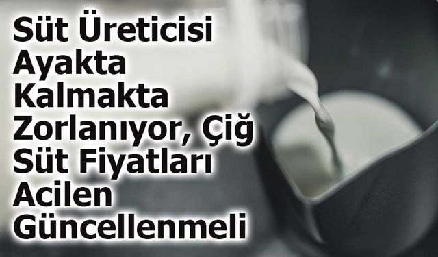 Süt Üreticisi Ayakta Kalmakta Zorlanıyor, Çiğ Süt Fiyatları Acilen Güncellenmeli