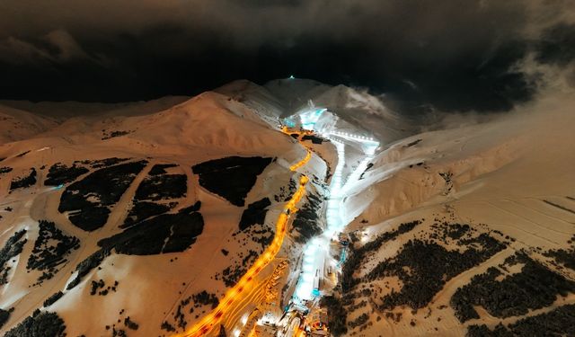 Palandöken’de kar kalınlığı 2 metre 32 santimetreye ulaştı