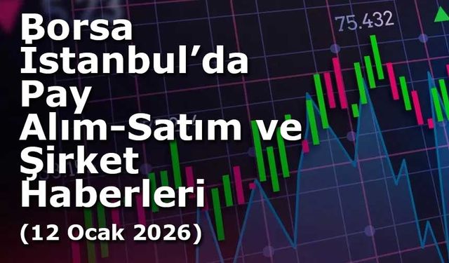 Borsa İstanbul’da Pay Alım-Satım ve Şirket Haberleri (12 Ocak 2026)